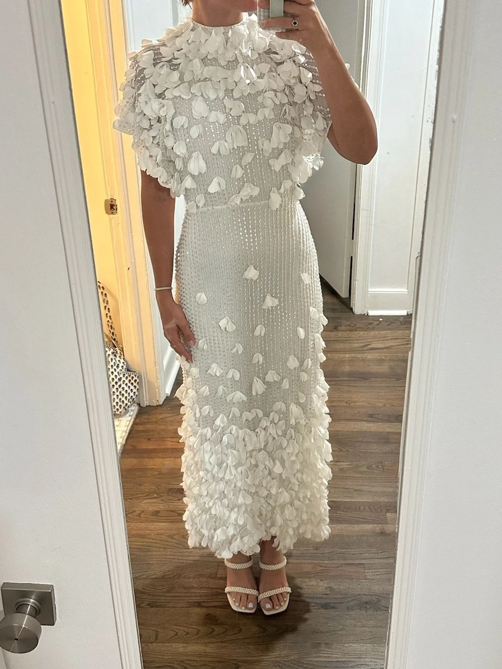 Karen Millen White 3D Floral Maxi Dress - Picture 2 of 2